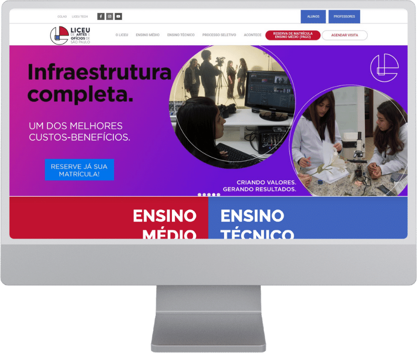 Liceu de Artes e Ofícios - Gestão de site